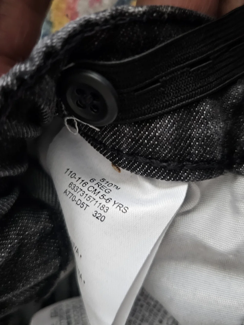Levi's Black Washed Distressed Kids Jeans